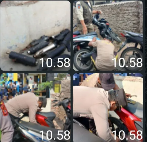 Gencarkan Edukasi Pemakaian Knalpot Sesuai Spesipikasi, Polres Garut Amankan 9 Knalpot Brong Di Sekolah