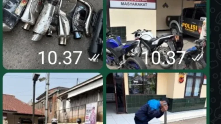 10 Knalpot Brong Berhasil Di Tertibkan  Polsek Pasirwangi