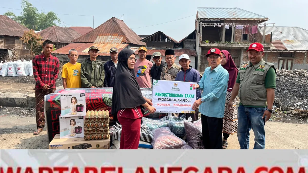 BAZNAS Agam Salurkan Rp 7,8 Juta untuk 4 KK Korban Kebakaran di Jorong Sungai Rotan Batu Taba