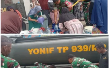 Kekeringan di Salebu, Kodim 0612 dan Yonif TP 939 Salurkan Air Bersih