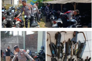 Polsek Cisurupan Tertibkan Knalpot Bising di Sekolah, 15 Knalpot Brong Diamankan