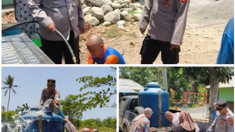 Polisi Hadir Untuk Rakyat! 1.500 Liter Air Bersih Disalurkan Polsek Cibalong ke Desa Karyasari