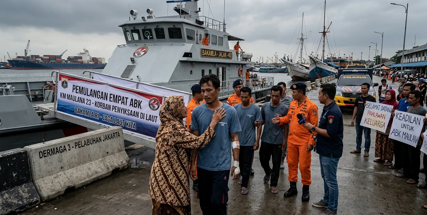 4 ABK KM Maulana 23 Dipulangkan, Polisi Usut TPPO