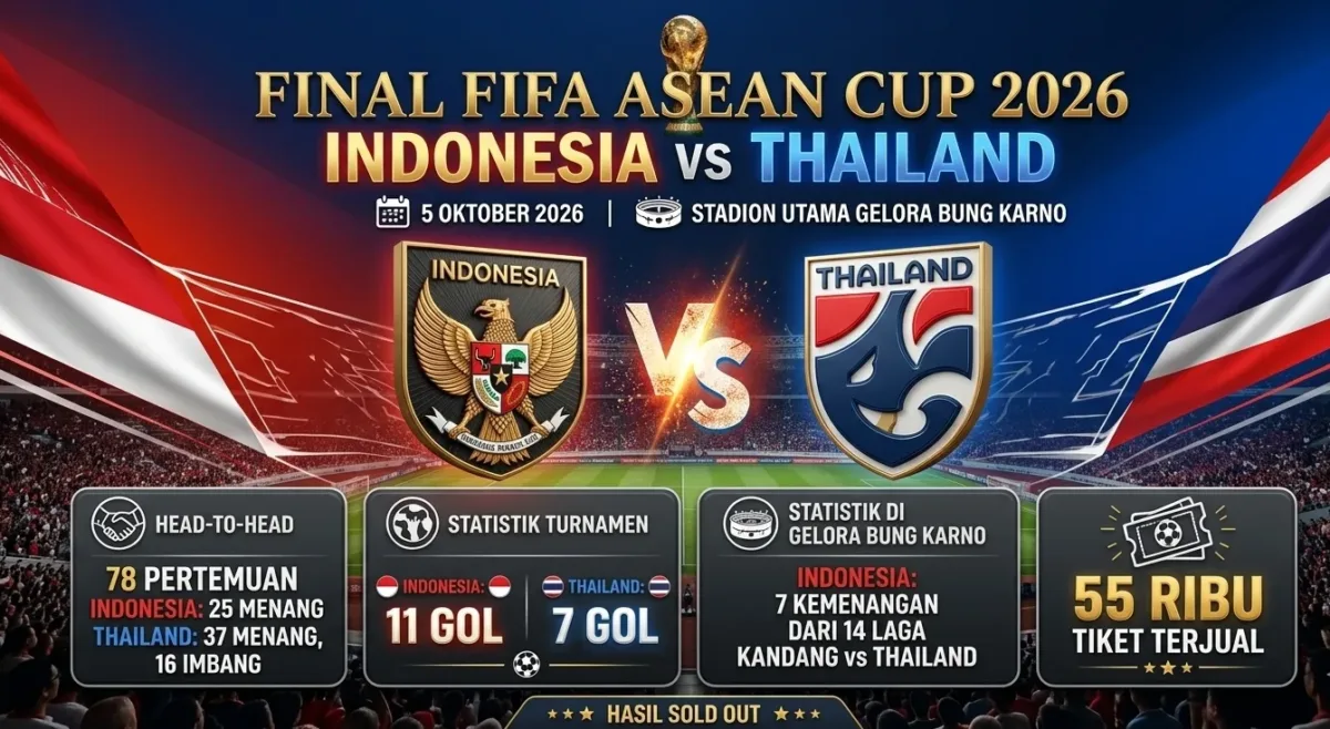 Final Indonesia vs Thailand: Link Jadwal dan Lokasi FIFA ASEAN Cup 2026