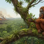 Orangutan Betina Terjebak Karhutla di Kotim Berhasil Diselamatkan