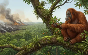 Orangutan Betina Terjebak Karhutla di Kotim Berhasil Diselamatkan