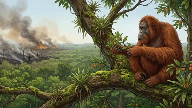 Orangutan Betina Terjebak Karhutla di Kotim Berhasil Diselamatkan