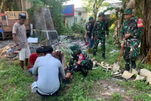 Koramil 09/Tamalate Gelar Karya Bakti Penanaman Pohon, Dukung Penghijauan dan Antisipasi Banjir