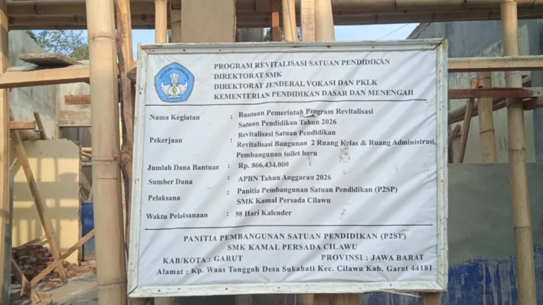 SMK Kamal Persada Cilawu Rampung Di Revitalisasi, Siswa Dapat Ruang Belajar Lebih Nyaman