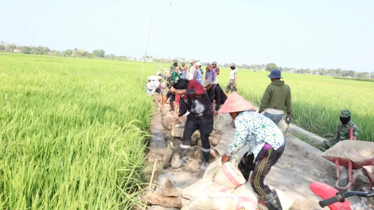 Progres 33%, Talud Penahan Tanah di Kalebarembeng Semakin Kokoh