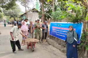 Dukung Program Daerah, Pemdesa dan Babinsa Gentungan Pacu Kesadaran Kebersihan Lingkungan