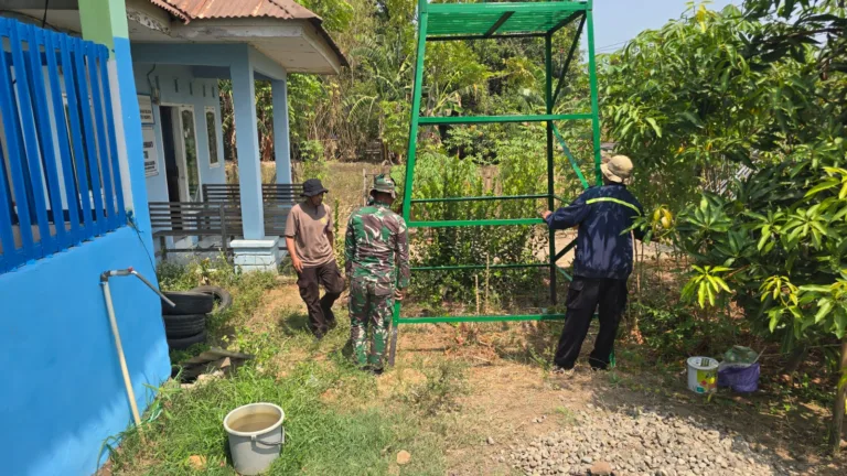 TNI Hadir untuk Rakyat, Satgas TMMD Ke-130 Gowa Selesaikan Pemasangan Menara Tandon Air