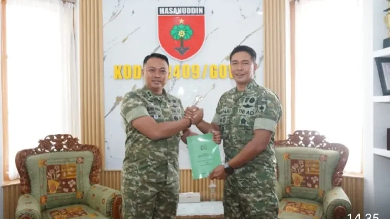 Penyambutan Dandim 1409/Gowa Baru dan Pelepasan Dandim Lama, Simbol Regenerasi Kepemimpinan TNI AD