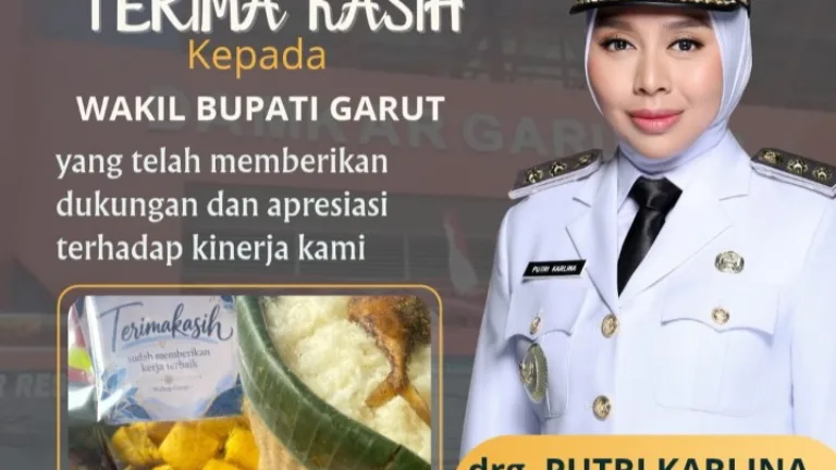 Wabup Garut Hj. drg. L. Putri Karlina Berikan Penghargaan kepada Petugas Damkarmat, Apresiasi Pengabdian Siang Malam di TPA Pasirbajing