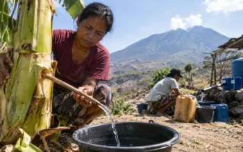Gempa Flores Picu Krisis Air, Warga Manfaatkan Batang Pisang