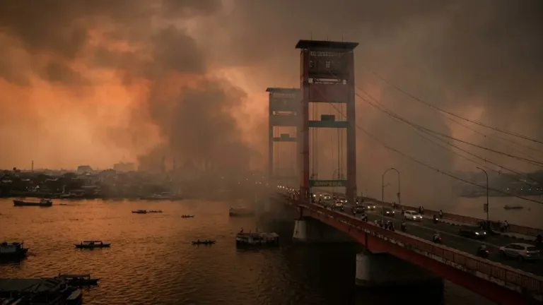 Kabut Asap Karhutla, Udara Palembang Masih Berbahaya