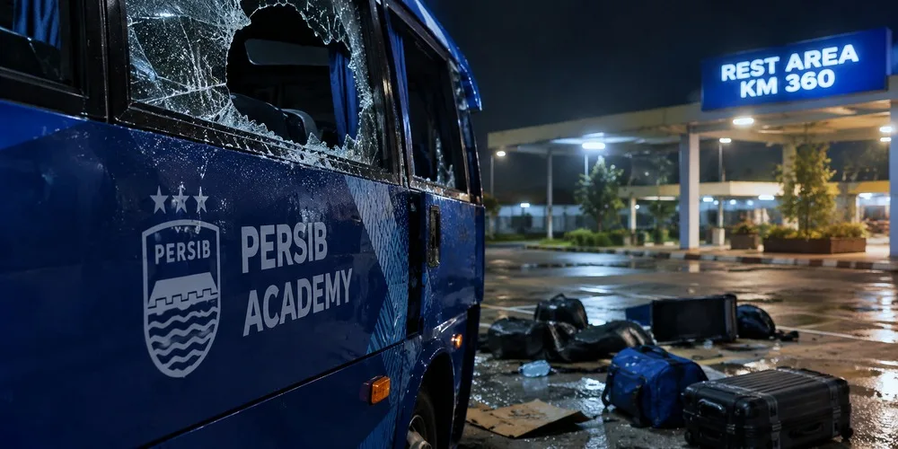 Penyerangan Bus EPA U-18 Persib di Batang, Polisi Tangkap Pelaku