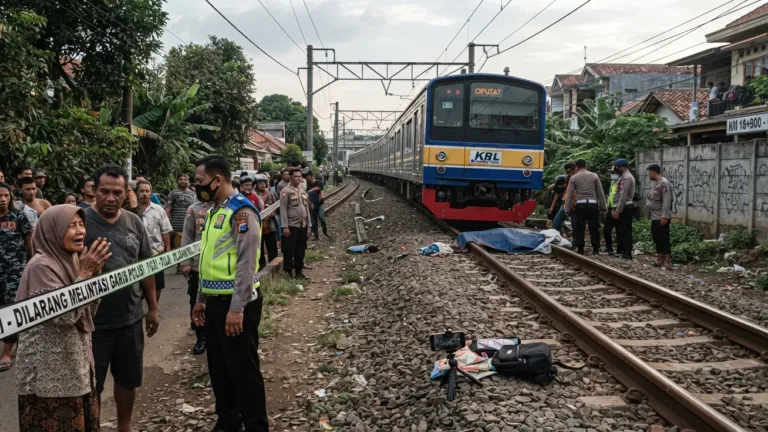 Mahasiswa Tewas Tertabrak KRL di Ciputat Saat Bikin Konten