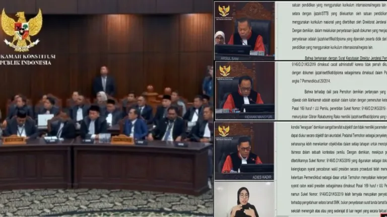 MK Menolak Gugatan, Tapi Benarkan Tak Ada Bukti Ijazah Gibran