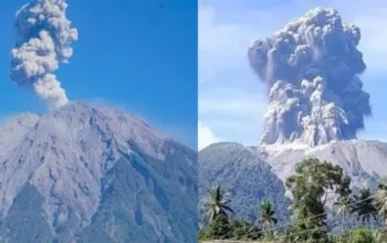 Semeru dan Gunung Ibu Erupsi