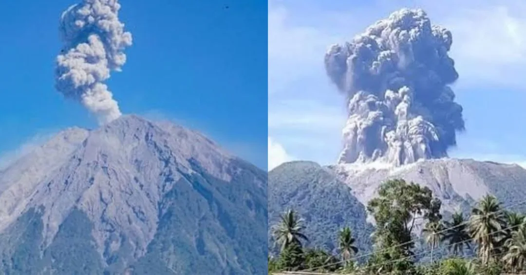Semeru dan Gunung Ibu Erupsi