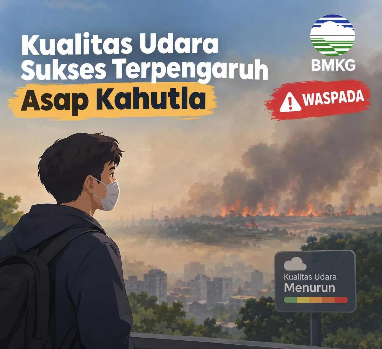 Udara Makassar Terpengaruh Asap Karhutla, BMKG Beri Imbauan