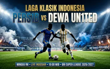 Persib Bandung vs Dewa United (Ilustrasi AI)