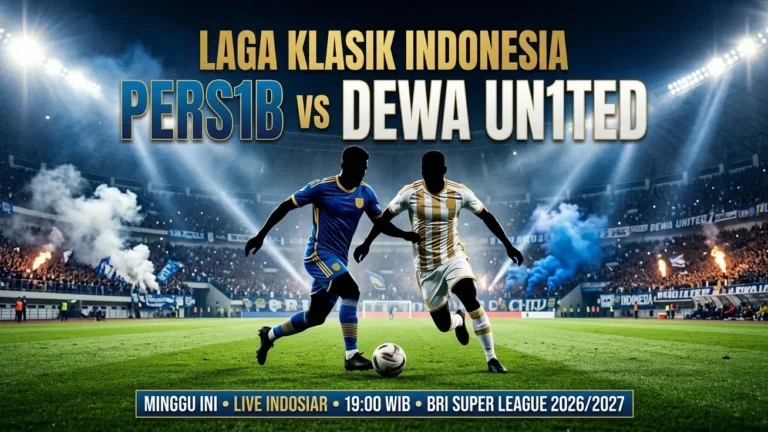 Persib Bandung vs Dewa United (Ilustrasi AI)
