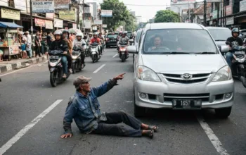 Lansia Tabrakkan Diri ke Mobil di Pluit Ditangkap