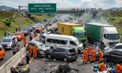 Kecelakaan Beruntun Belasan Kendaraan di Tol Cipularang KM 92