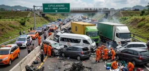 Kecelakaan Beruntun Belasan Kendaraan di Tol Cipularang KM 92
