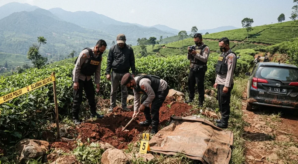 Pembunuhan Yogi Saparudin, Sopir Taksi Online yang Ditemukan Terkubur di Kebun Teh Sumedang