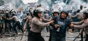 Wartawan Dianiaya saat Demo HUT ke-500 Kabupaten Serang