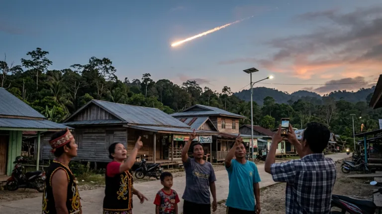 Benda Bercahaya Melintas di Langit Kalimantan