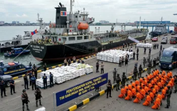 Kapal MT Global 168 Diamankan di Belawan, 1 Ton Ketamin dan 8 Tersangka