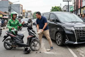 Kasus Sopir Alphard Rusak Motor Ojol Pak Mulyadi Berakhir Damai