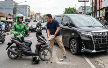 Kasus Sopir Alphard Rusak Motor Ojol Berakhir Damai