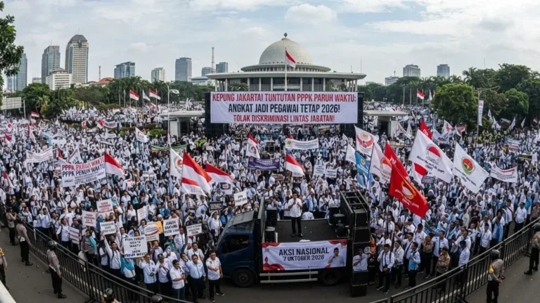 Aksi Demo PPPK Paruh Waktu Kepung Jakarta