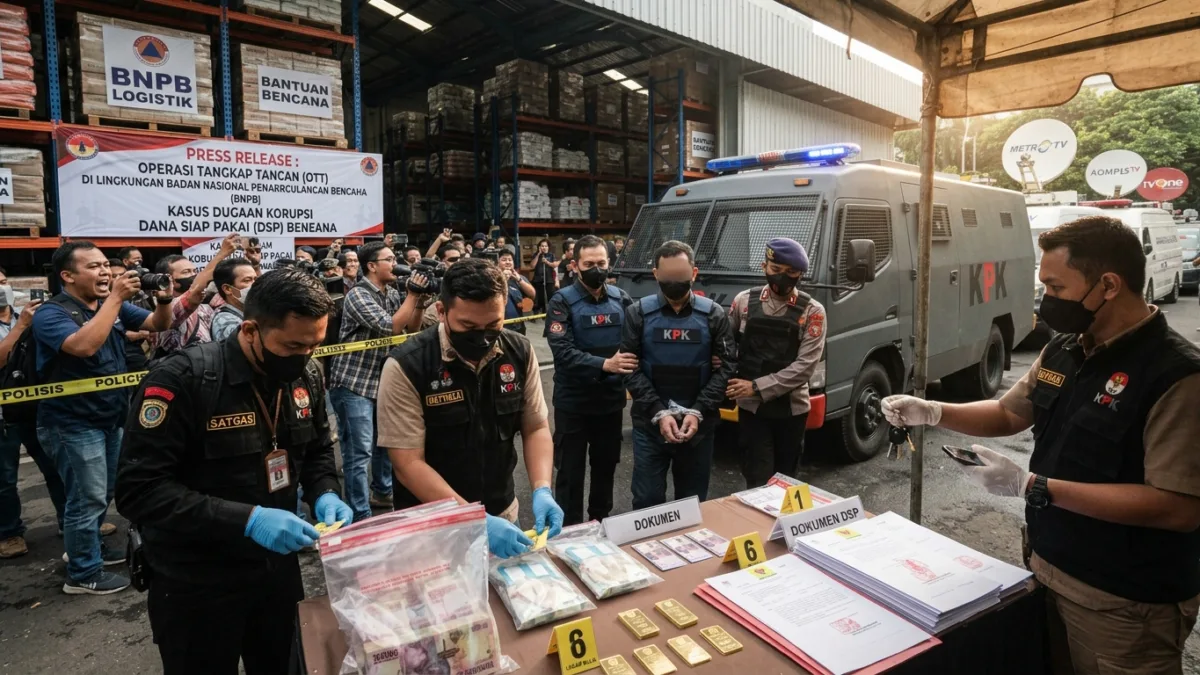 OTT KPK di BNPB: Sestama Uang Rp1,4 Miliar dan Emas Disita