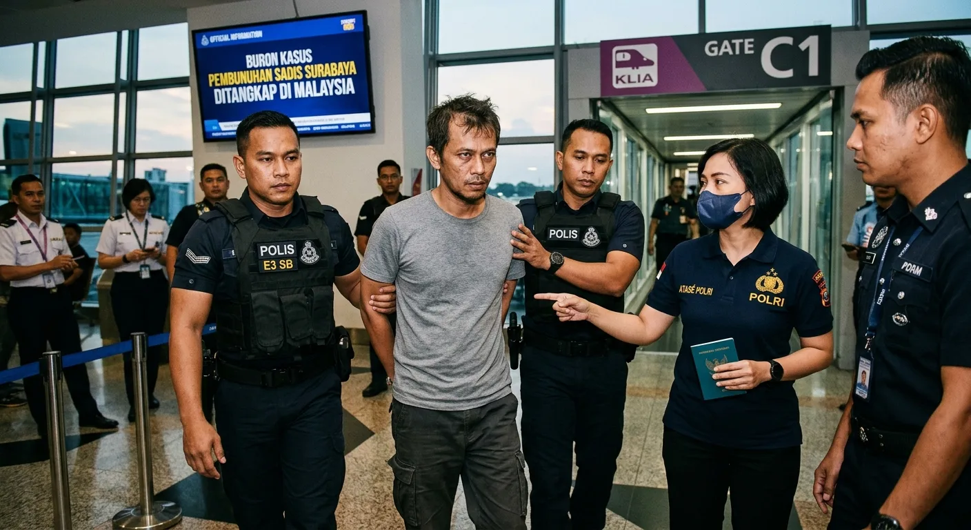 Ilustrasi Khoirul Anam Ditangkap di Malaysia, Buron Pembunuhan
