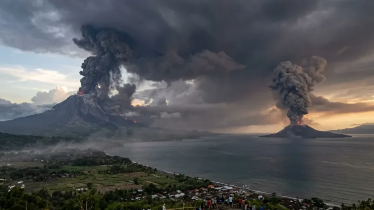 Semeru dan Anak Krakatau Erupsi Bersamaan