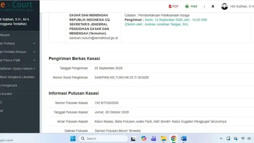 Kasasi MA Nyatakan Suket Gibran Tak Sah, Sejalan dengan Temuan MK